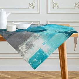 Tischdecke 85x85 cm Türkis Modern Mittelläufer