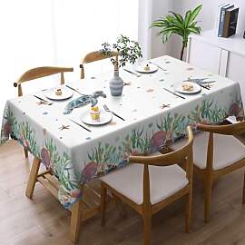 Tischdecke Abwaschbar Rechteckig 140x180cm,