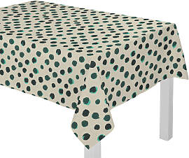 Tischdecke ADAM "Dots", grün (natur,