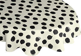 Tischdecke ADAM "Dots", schwarz (natur,