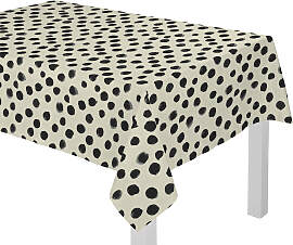 Tischdecke ADAM "Dots", schwarz (natur,
