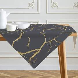Tischdecke Grau und Gold Mittelläufer Moderne