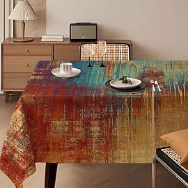 Tischdecke Modern 140x240 cm Orange Bunt Kunst