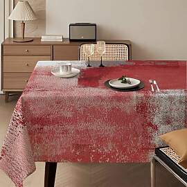 Tischdecke Modern 140x240 cm Rot Burgunderrot