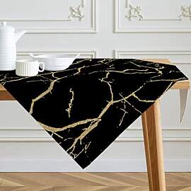 Tischdecke Schwarz und Gold Mittelläufer Moderne