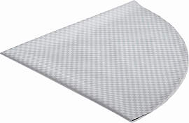 Tischdecke, Silber, Karo, rund, abwischbar,