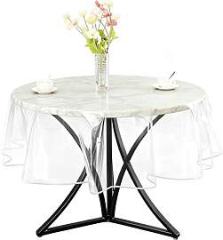 Tischdecke Transparent Rund 140Cm, Pvc Tischschutz 