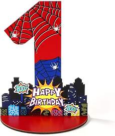 Tischdeko Geburtstag Spinnen, Rotes und Blaues