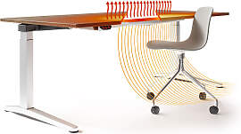 Tischheizung Tischventilator Tischklima Carbon