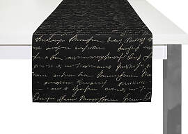 Tischläufer ADAM "Scribble", schwarz