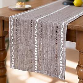 Tischläufer Boho Braun Landhausstil Tischläufer, 