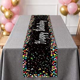 Tischläufer Geburtstag Schwarz, Tischdecke