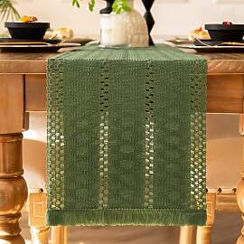 Tischläufer Grün Boho Modern Deko Sommer
