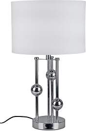 Tischlampe 3 Kugel mit rundem Fuß H.  52cm silber 