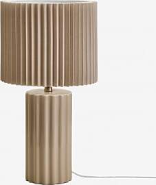 Tischlampe Aus Keramik Und Marvila-stoff Beige