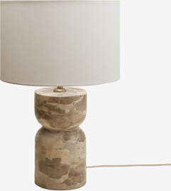 Tischlampe Aus Naturstein Diniz Beiger Marmor