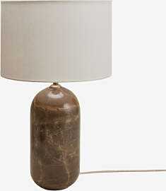 Tischlampe Aus Naturstein Yalvira Brauner Marmor