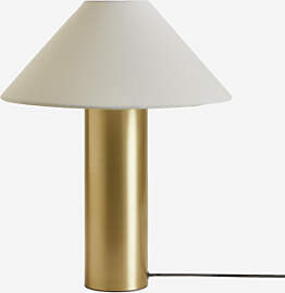 Tischlampe Barak Aus Leinen Und Eisen Vergoldet -
