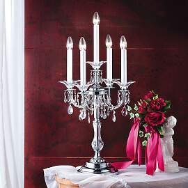 Tischlampe KATHARINA, 5-flammig, Chrom