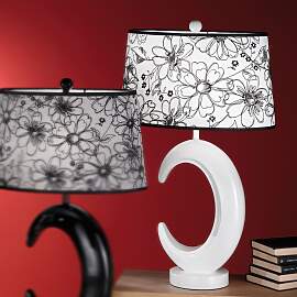 Tischlampe LUNULA, Weiß