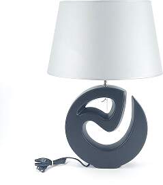 Tischlampe MODERN ART H. 65cm matt schwarz Keramik 