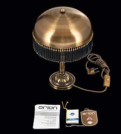 Tischlampe STÄBCHENSERIE, 2-flammig, Patina, D26cm