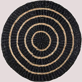 Tischset Aus Natürlichem Jute Khaa Schwarz - Sklum