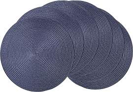 Tischset Rund Blau, 36 cm, Platzsets Tischsets