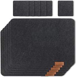 Tischsets Filz Platzsets Abwaschbar 40x32 cm