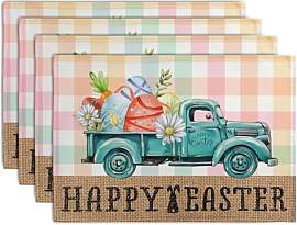 Tischsets mit Aufschrift "Happy Easter", 