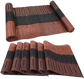 Tischsets mit Tischläufer Set, hitzebeständig,