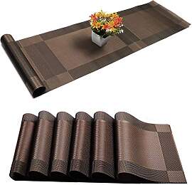 Tischsets mit Tischläufer-Sets Platzdeckchen,