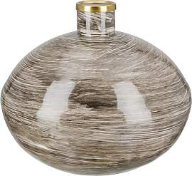 Tischvase GILDE "Stripes", braun, B:20cm 