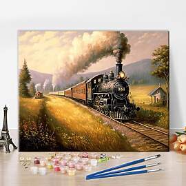 TISHIRON DIY Malen nach Zahlen Kit - Vintage