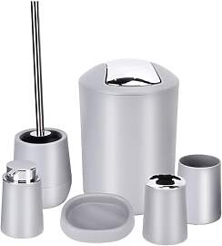 Tissting Badezimmer Set, 6 Stück Plastik Modernes 