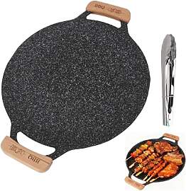 Tissting Koreanische BBQ Pfanne, 38 cm flache BBQ