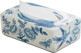 Tissuebox-Halter Blaue und weiße