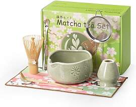 TIZU Matcha Set - 8 Teiliges Matcha Besen und