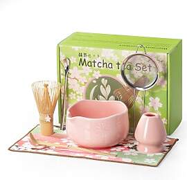 TIZU Matcha Set - 8 Teiliges Matcha Besen und