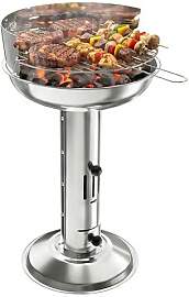 TLGREEN Edelstahl Holzkohlegrill, Säulengrill