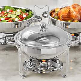 TLGREEN Rund Chafing Dish Set 5L, Wasserbad