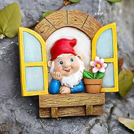 TLHWIN Gartenzwerg Harzstatue Baumschmuck,