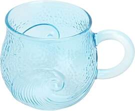 TMZELOA Wellenbecher 300ml Handgeblasen Seeglas