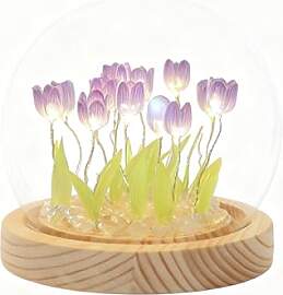 Tnfeeon 10 Blumen DIY Tulpe Nachtlicht Blume Wolke 