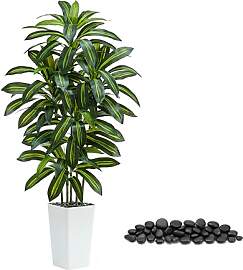 TNGGNT 150CM Künstliche Drachenbaum Pflanze,