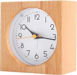 TNSLAND Wecker Analog Holz, Wecker Kinder Ohne