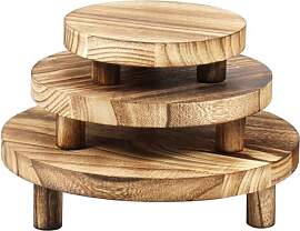 Toaboa 3 Set Blumenhocker Holz Pflanzenhocker