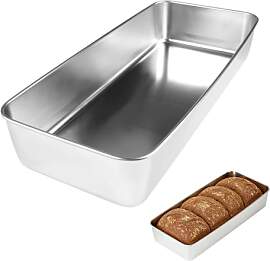 Toastbrotform Edelstahl Kastenform 33x15x6 cm,