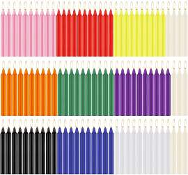 Tobeape 100 Stück Stabkerzen kurz bunt,1,27 x 10