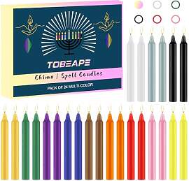 Tobeape Stabkerzen Bunt, 24er Kleine Kerzen (10 cm 